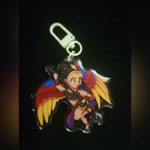 Original character keychain of an Aztec character